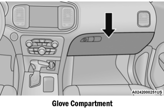 Dodge Charger. Storage, Glove Compartment