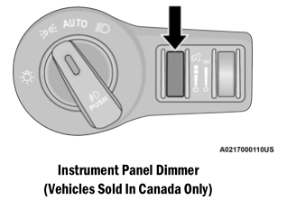 Dodge Charger. Dimmer Controls