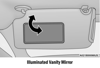Dodge Charger. Illuminated Vanity Mirrors