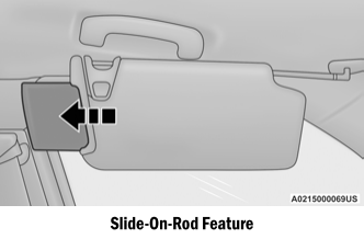 Dodge Charger. Illuminated Vanity Mirrors