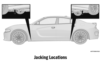 Dodge Charger. Jacking Instructions