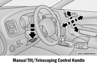 Dodge Charger. Manual Tilt/Telescoping Steering Column — If Equipped