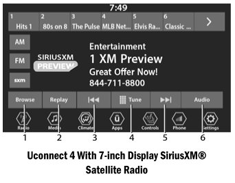 Dodge Charger. SiriusXM® Satellite Radio Mode — If Equipped