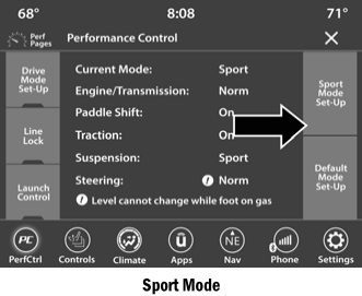 Dodge Charger. Sport Mode