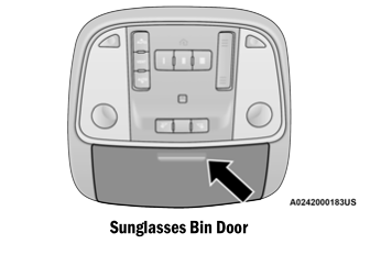 Dodge Charger. Sunglasses Bin Door