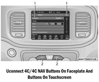 Dodge Charger. UCONNECT SETTINGS